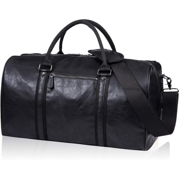 Oversized Travel Duffel Bag, Waterproof Leather Weekend bag Gym Sports